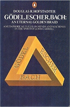 A picture of the front cover of the book Godel, Escher, Bach by Douglas Hofstadter